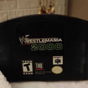 HQ Black WWF WrestleMania 2000 Game Cartridge